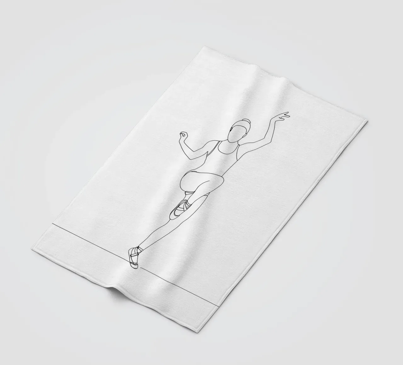Ballerina - Line art minimalista coperta in pile da Viv Line Art