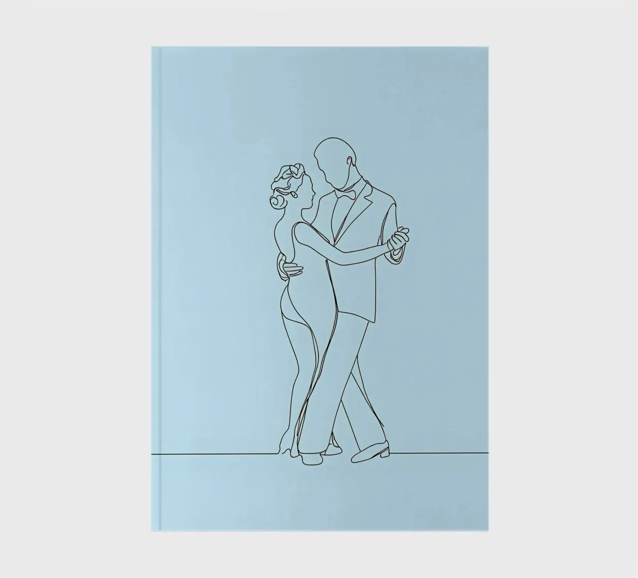 Couple Dancing - Minimalist Line Art notebook by Viv Line Art