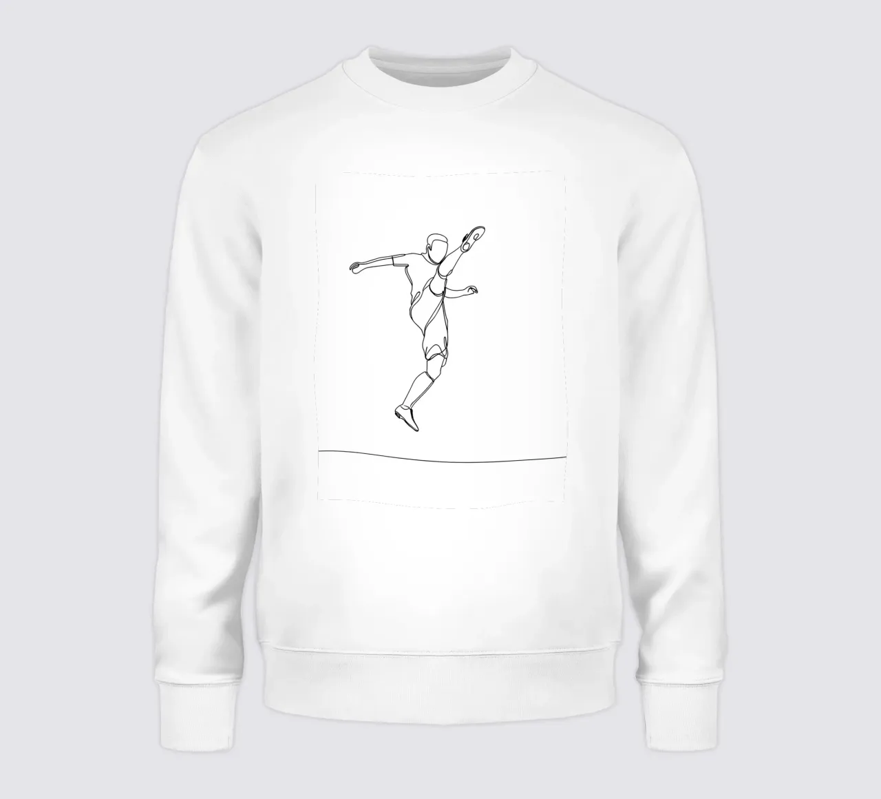 Giocatore di calcio - Line Art minimalista felpa da Viv Line Art