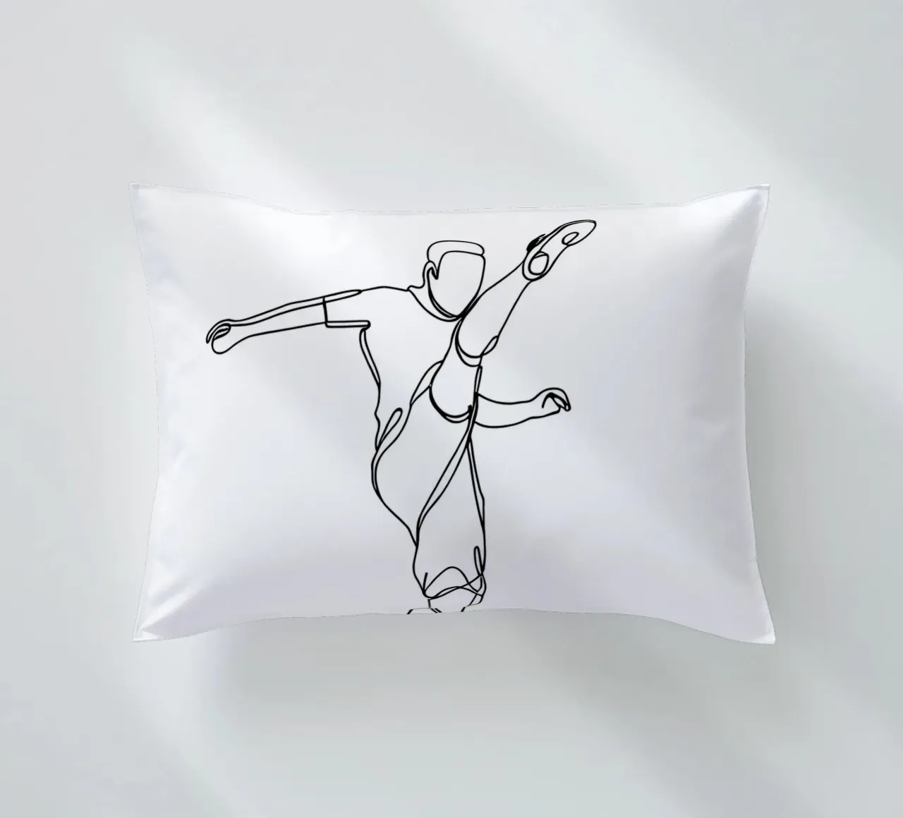Giocatore di calcio - Line Art minimalista cuscino da Viv Line Art