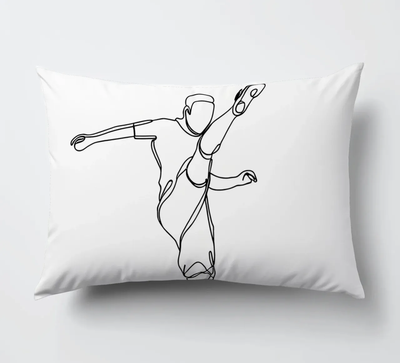 Giocatore di calcio - Line Art minimalista cuscino da Viv Line Art