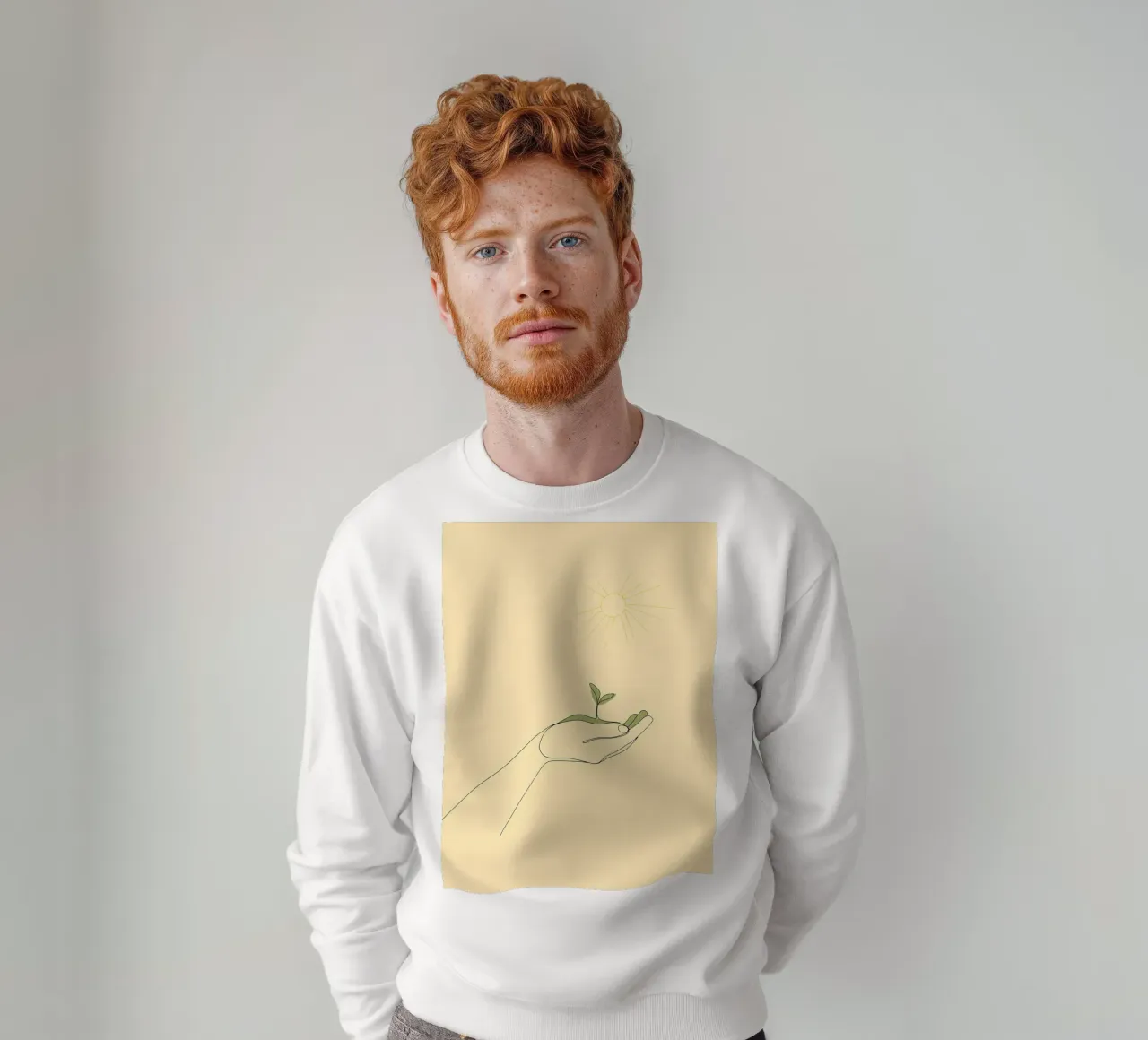 Save Trees - Minimalist Line Art sweatshirt by Viv Line Art