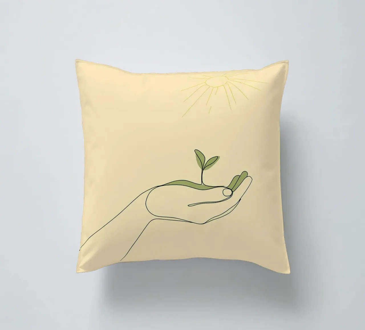 Save Trees - Minimalist Line Art decorative cushion by Viv Line Art