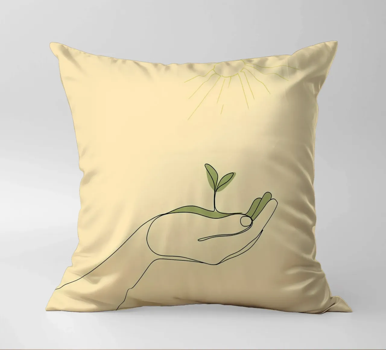 Save Trees - Minimalist Line Art decorative cushion by Viv Line Art