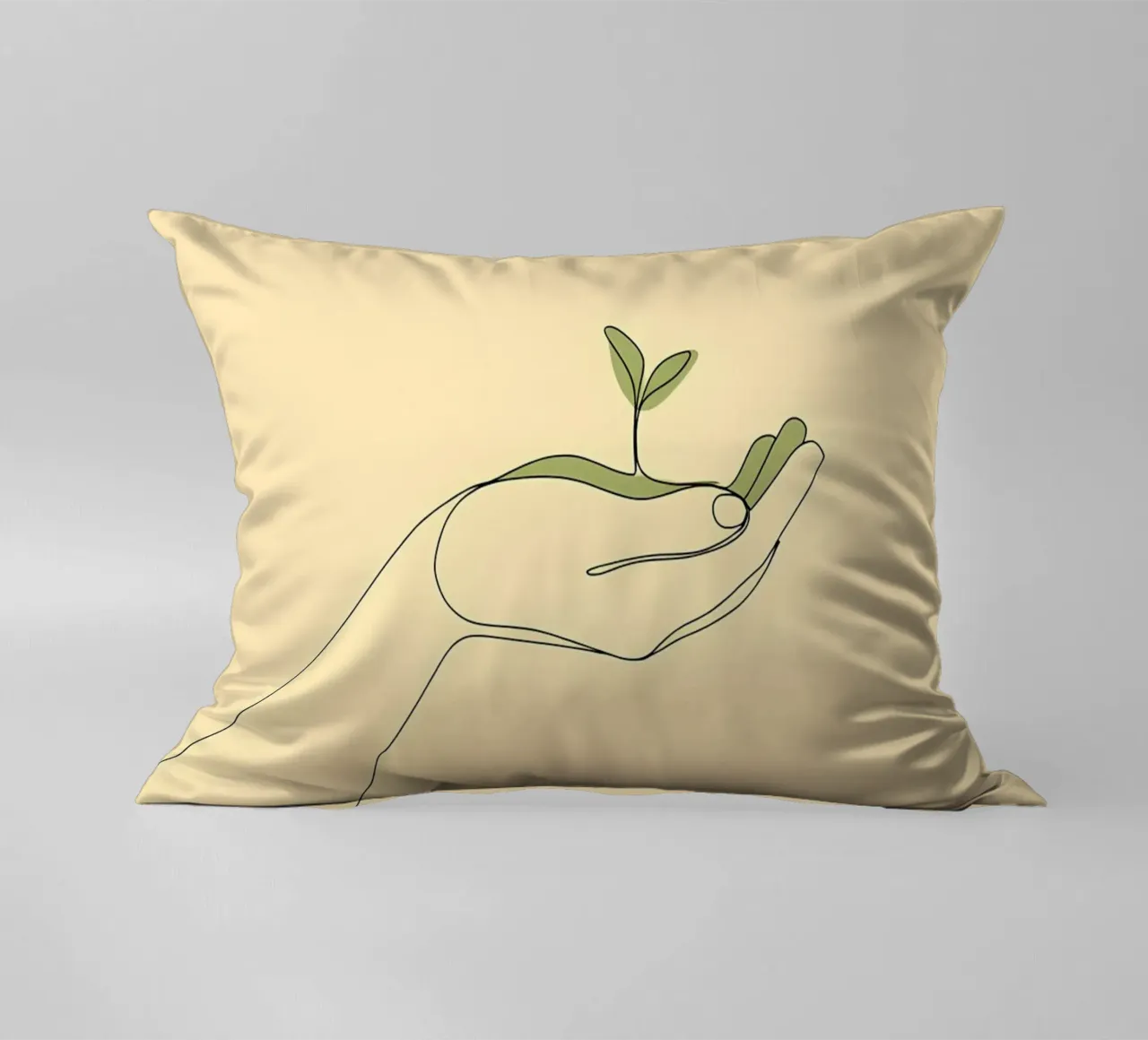 Save Trees - Minimalist Line Art decorative cushion by Viv Line Art