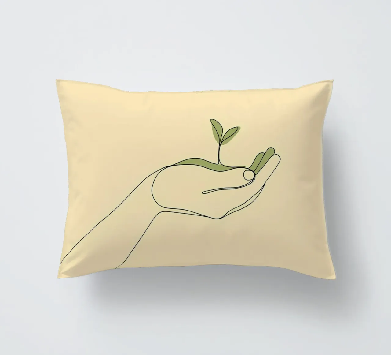 Save Trees - Minimalist Line Art decorative cushion by Viv Line Art