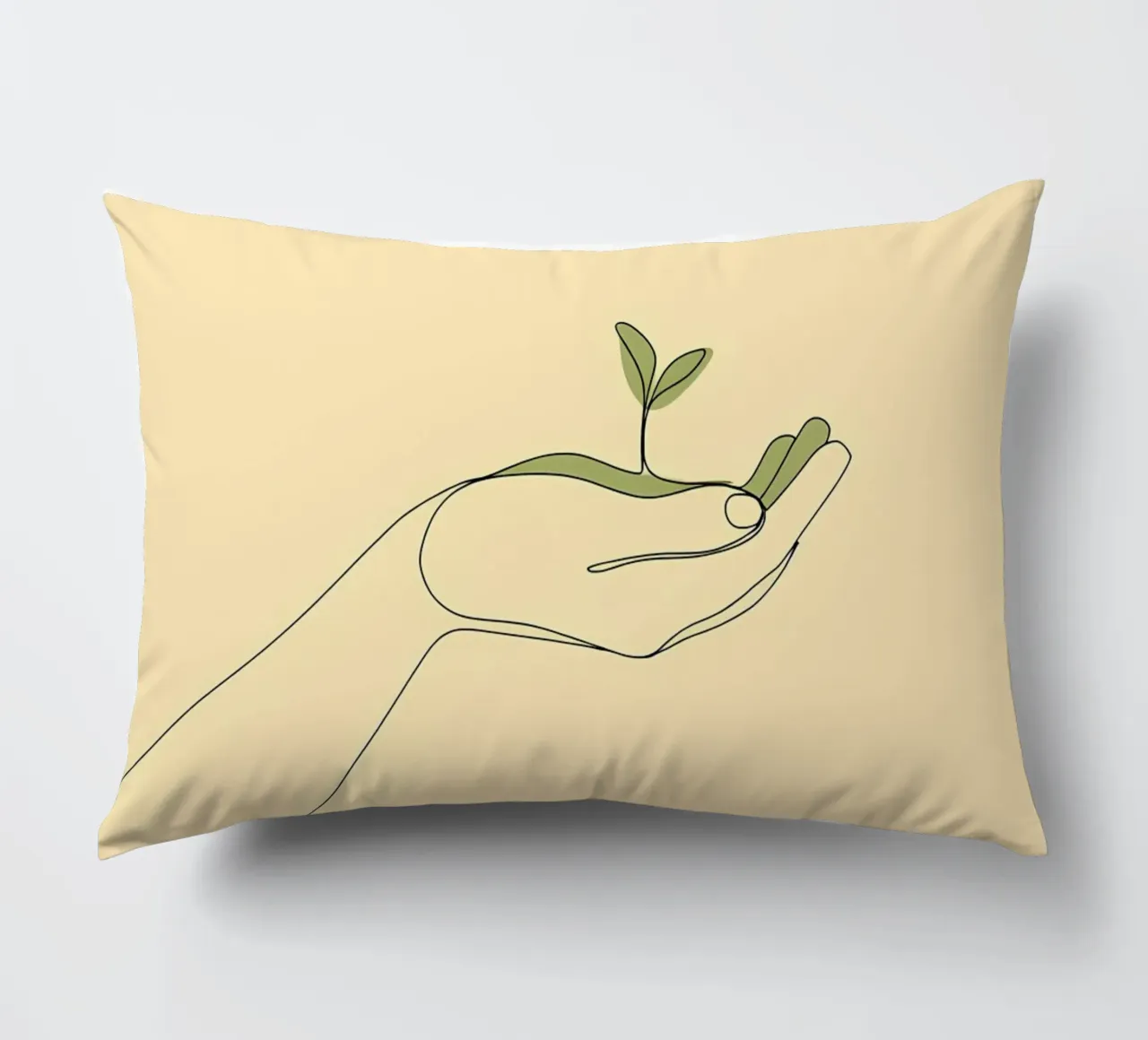 Save Trees - Minimalist Line Art decorative cushion by Viv Line Art