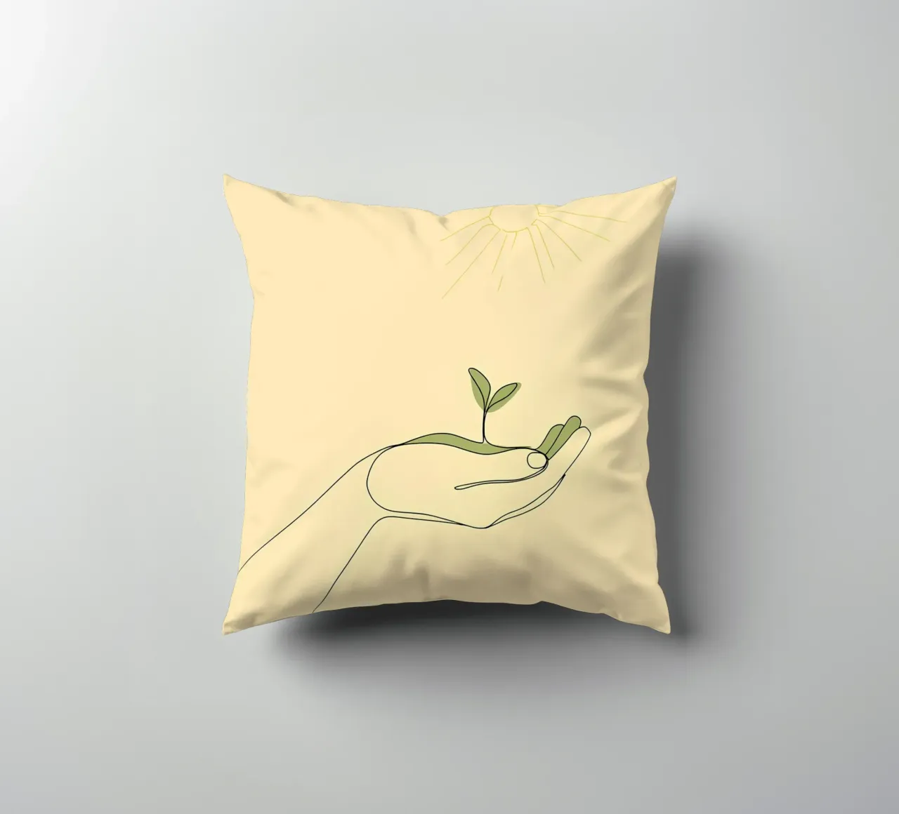 Save Trees - Minimalist Line Art decorative cushion by Viv Line Art