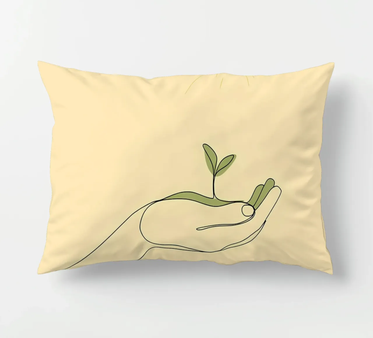 Save Trees - Minimalist Line Art decorative cushion by Viv Line Art