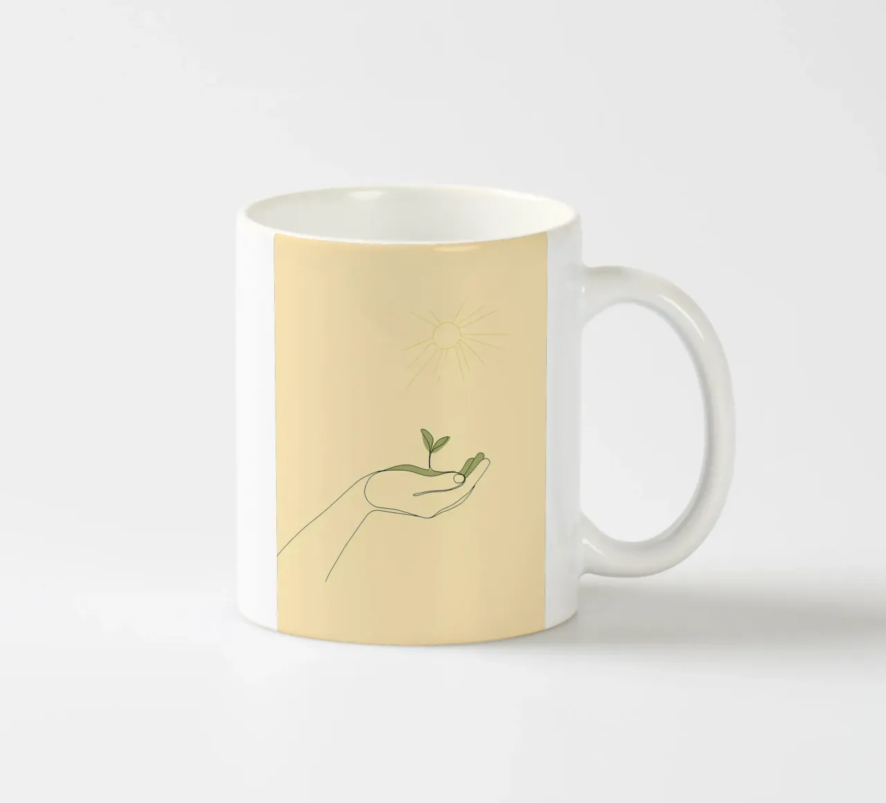 Save Trees - Minimalist Line Art ceramic mug by Viv Line Art