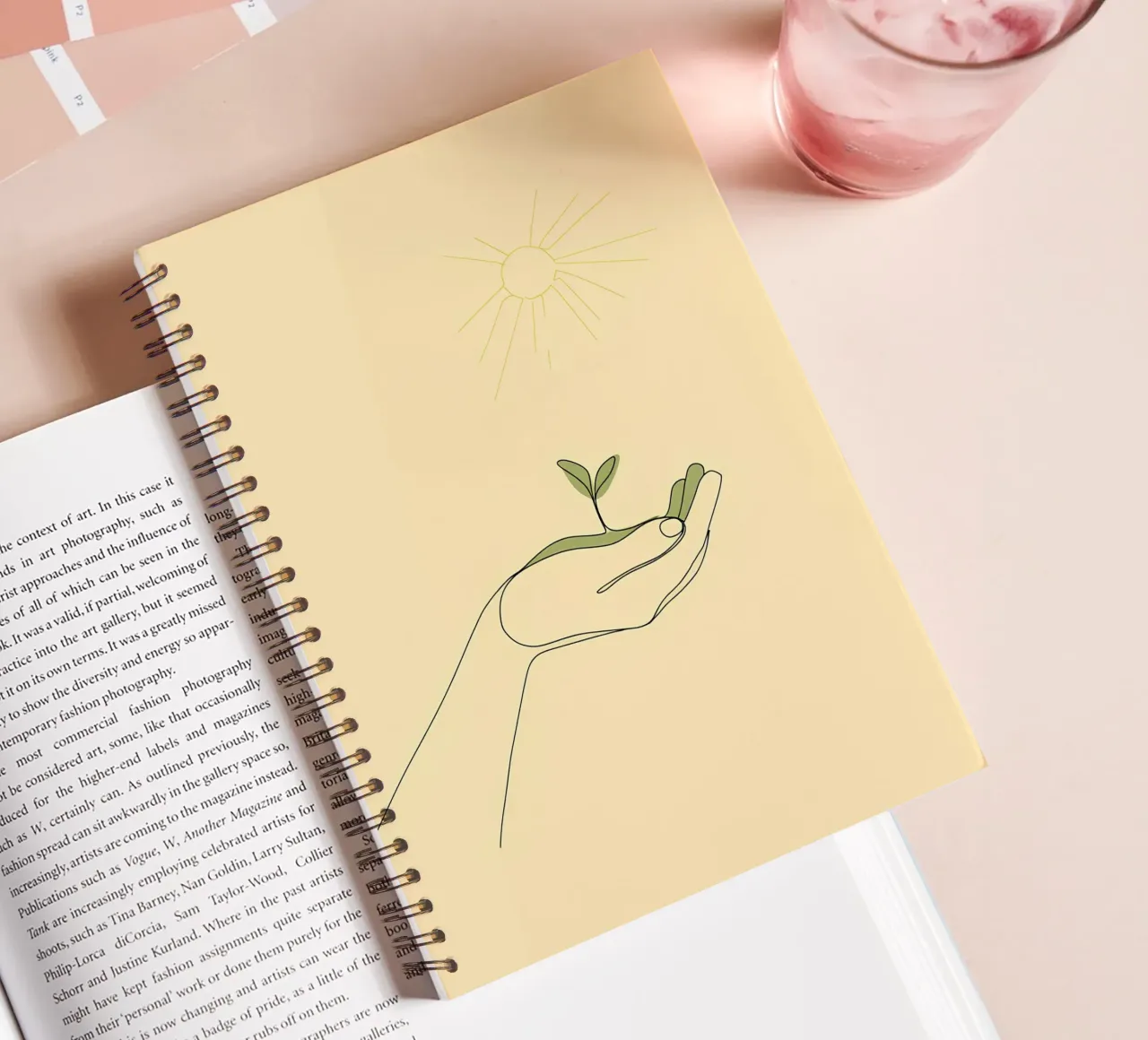 Save Trees - Minimalist Line Art spiral notebook by Viv Line Art