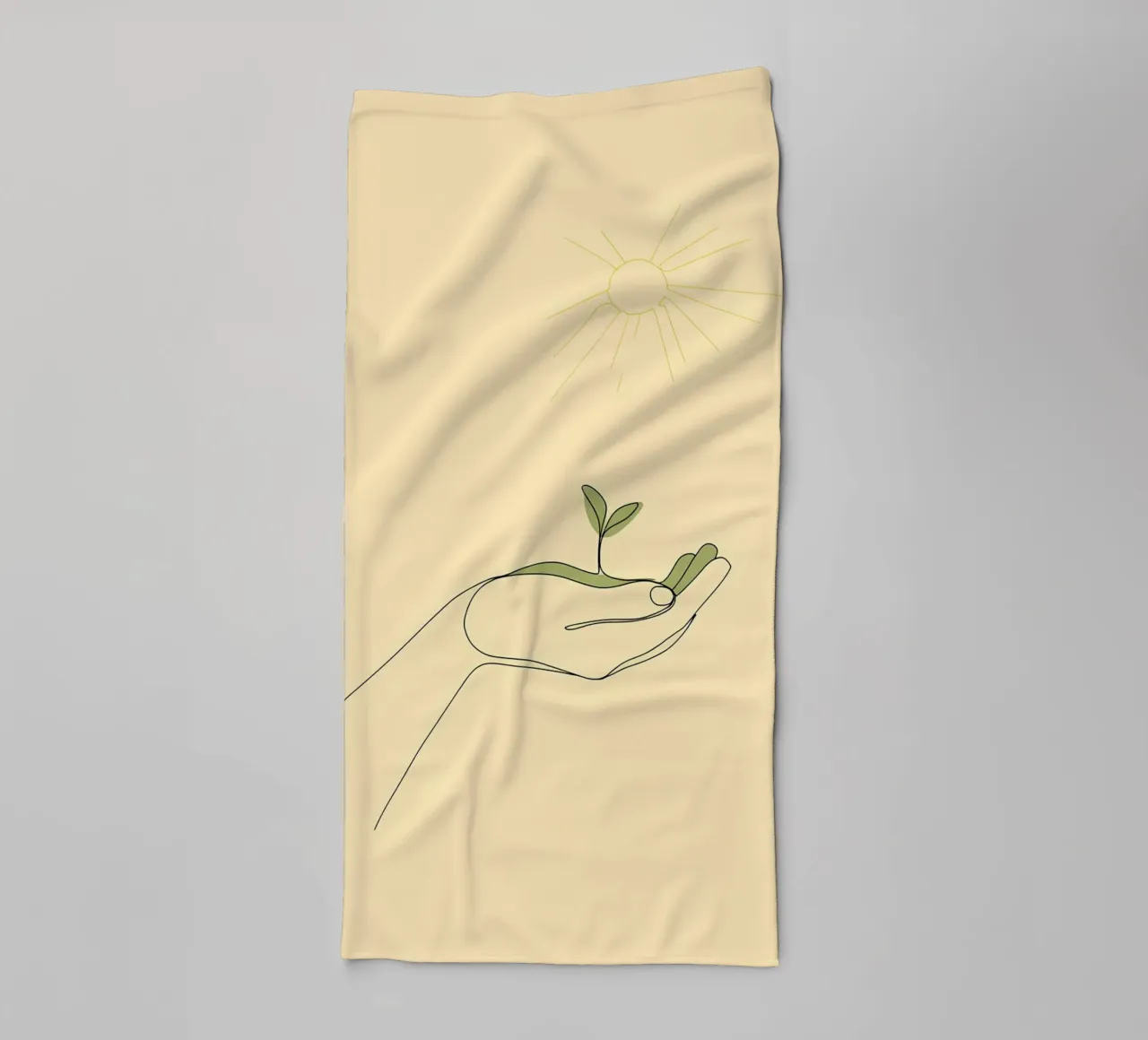 Save Trees - Minimalist Line Art towel by Viv Line Art