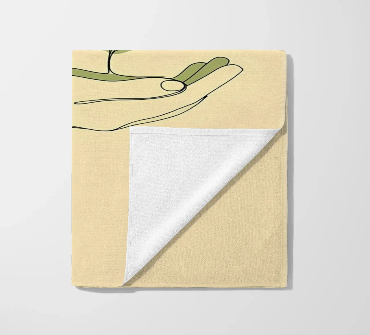 Save Trees - Minimalist Line Art beach towel by Viv Line Art