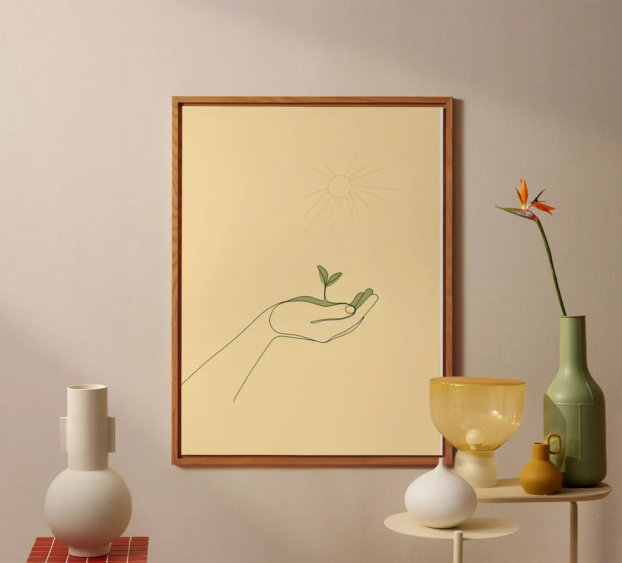 Save Trees - Minimalist Line Art alu-dibond by Viv Line Art