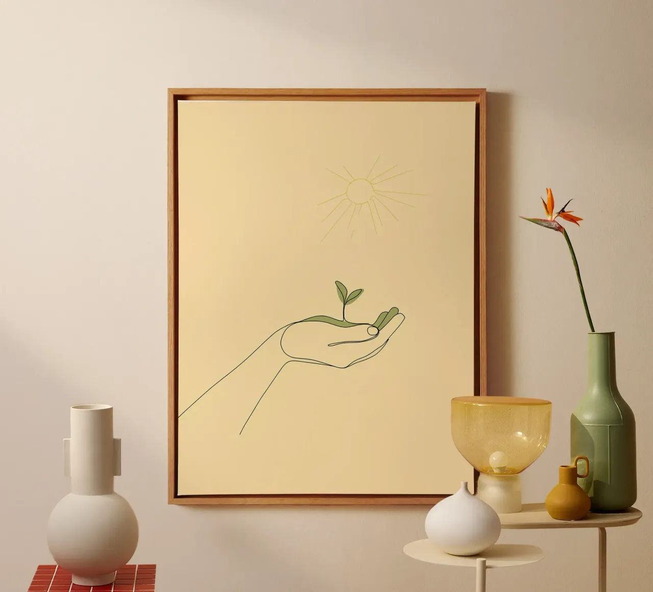 Save Trees - Minimalist Line Art canvas by Viv Line Art
