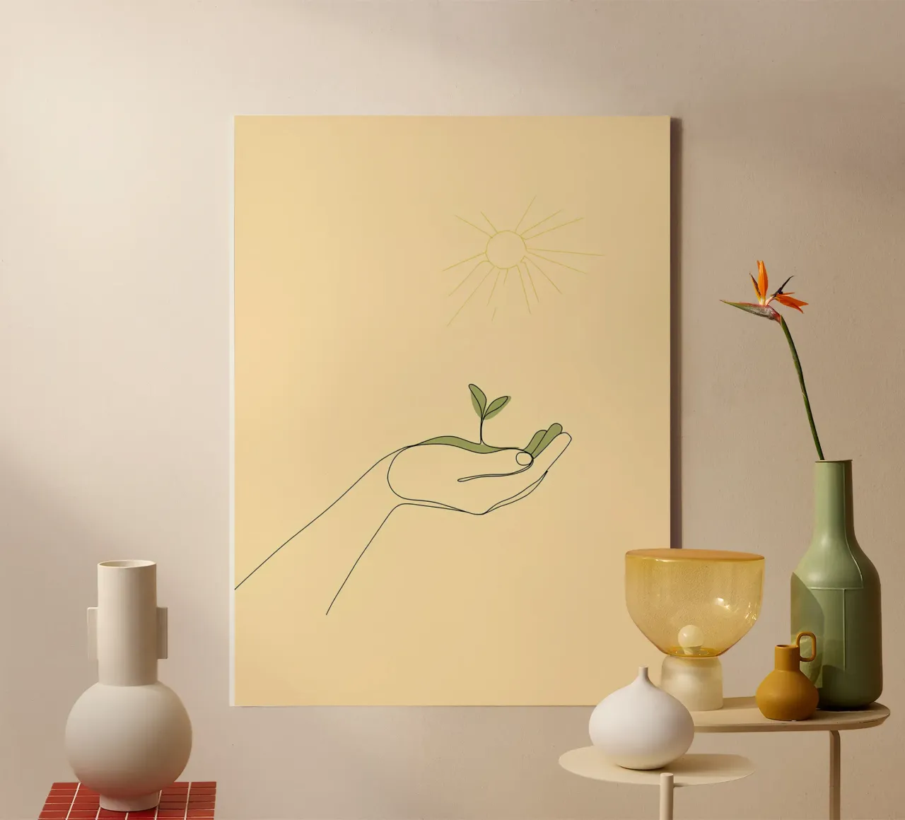 Save Trees - Minimalist Line Art canvas by Viv Line Art