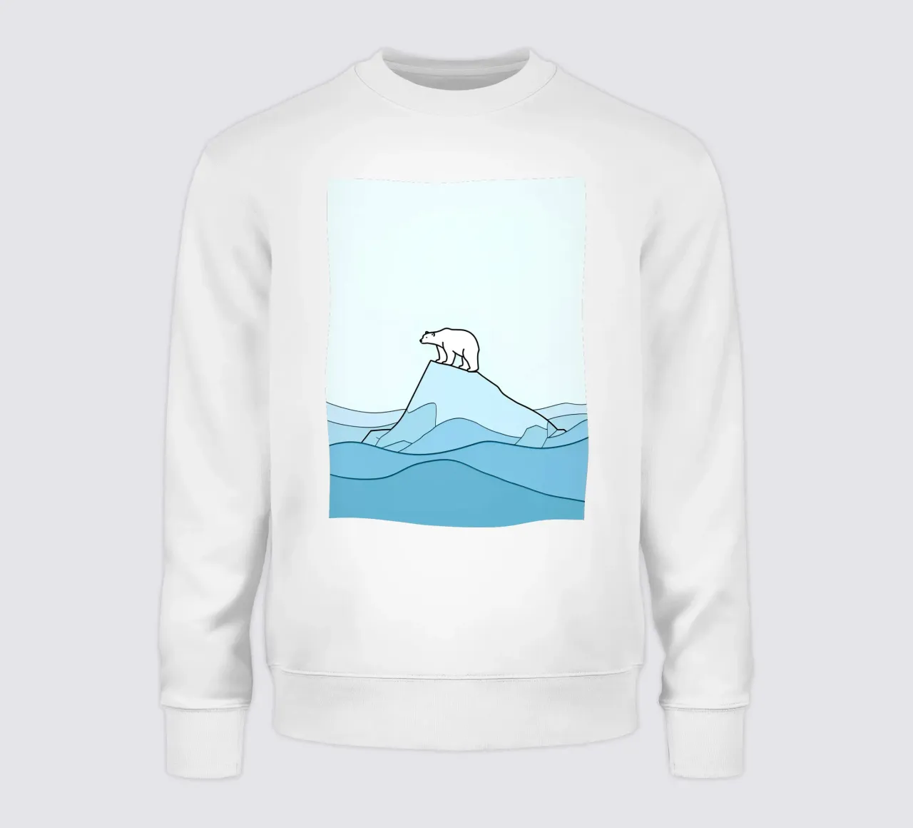 Orso polare - Line art minimalista felpa da Viv Line Art