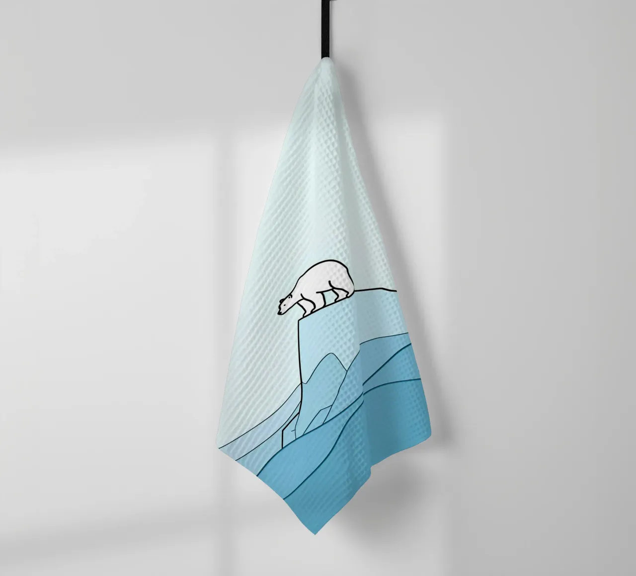 Orso polare - Line art minimalista canovaccio da cucina da Viv Line Art