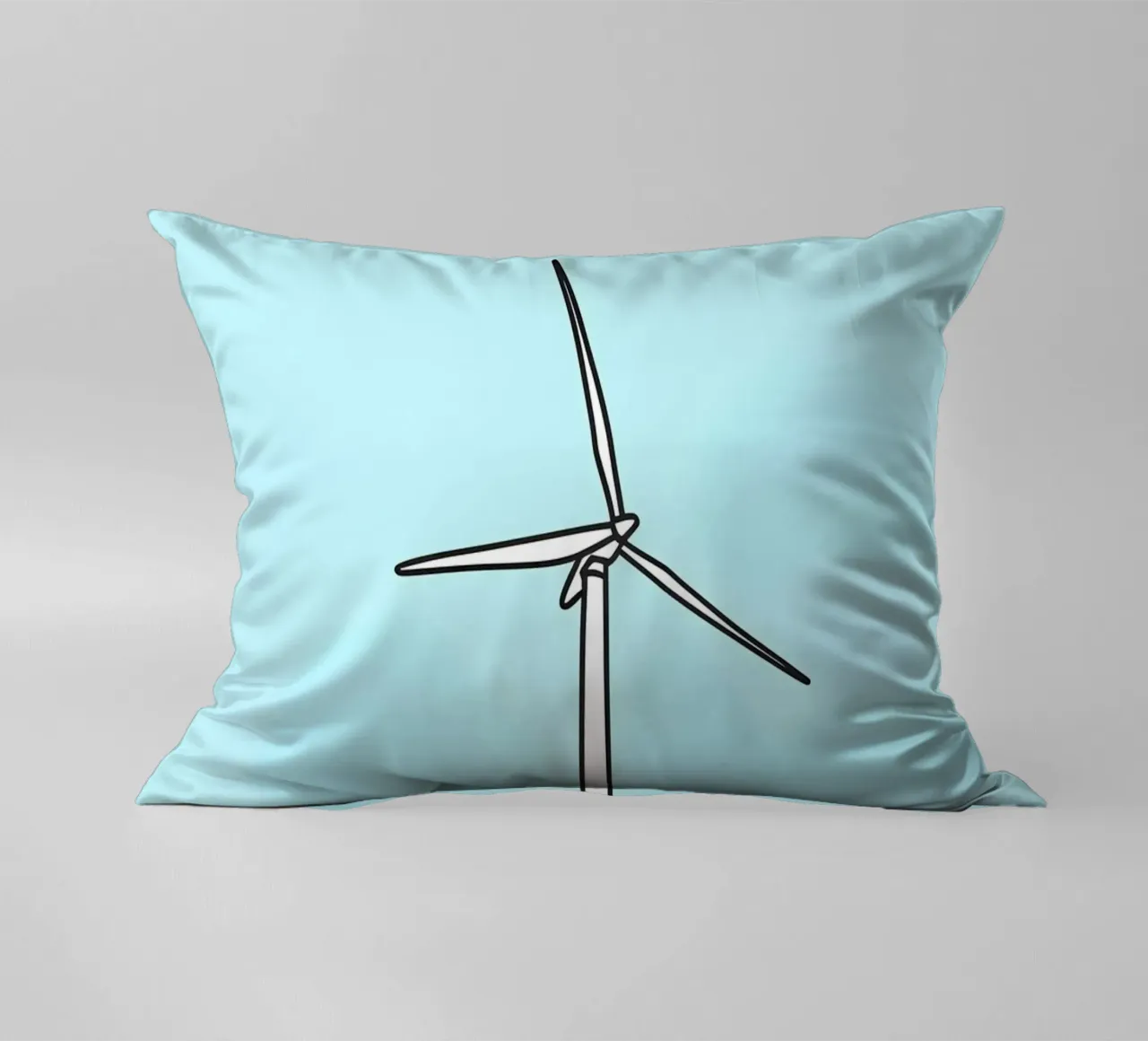 Turbina eolica - Line art minimalista cuscino da Viv Line Art