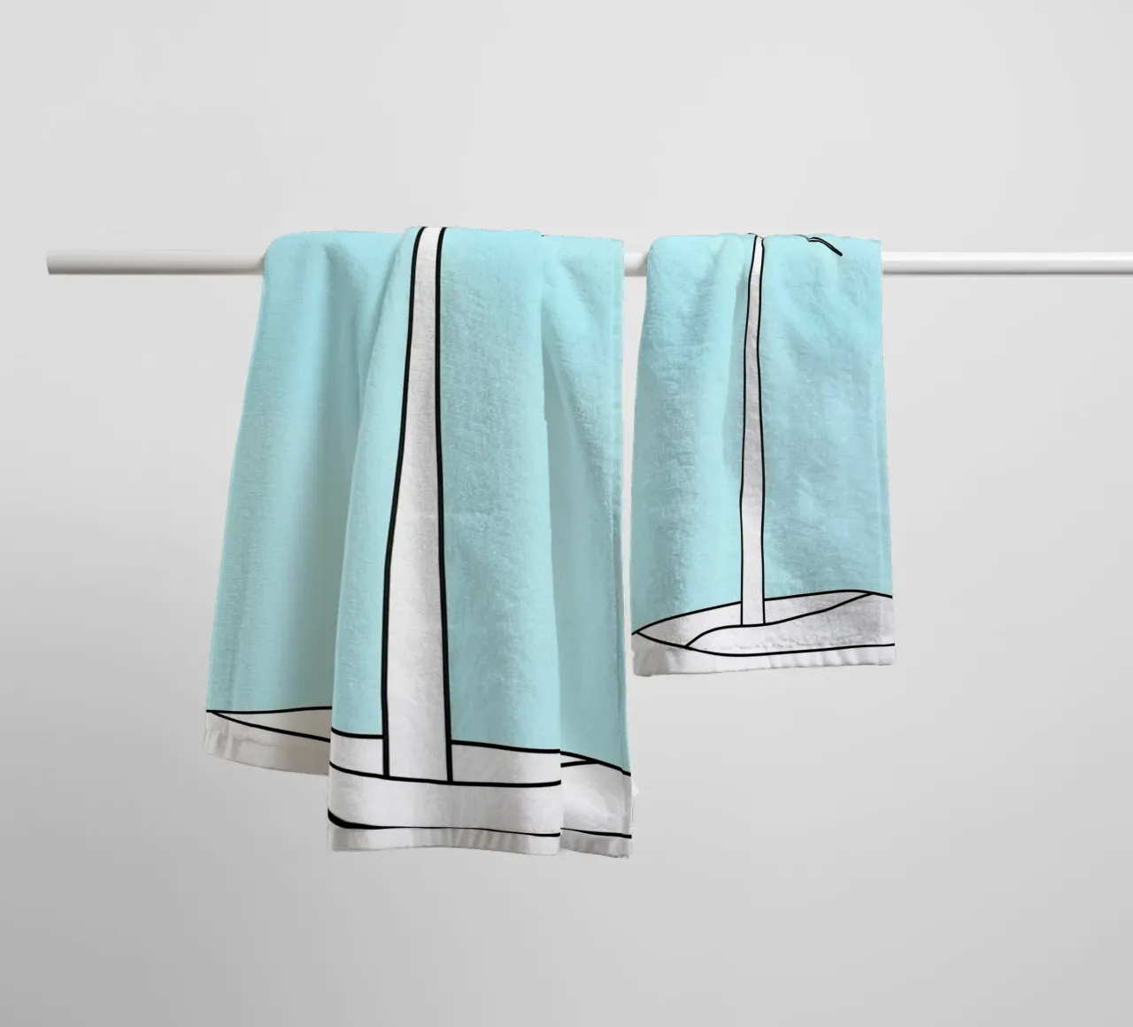 Wind Turbine - Minimalist Line Art towel by Viv Line Art