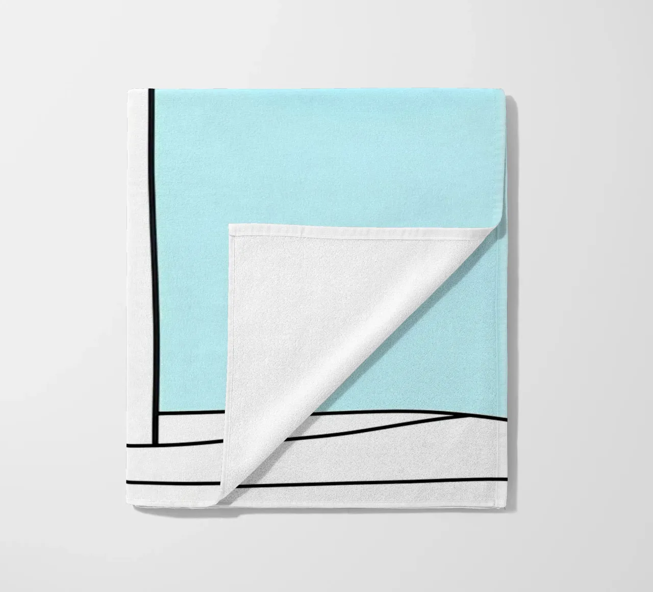 Wind Turbine - Minimalist Line Art beach towel by Viv Line Art