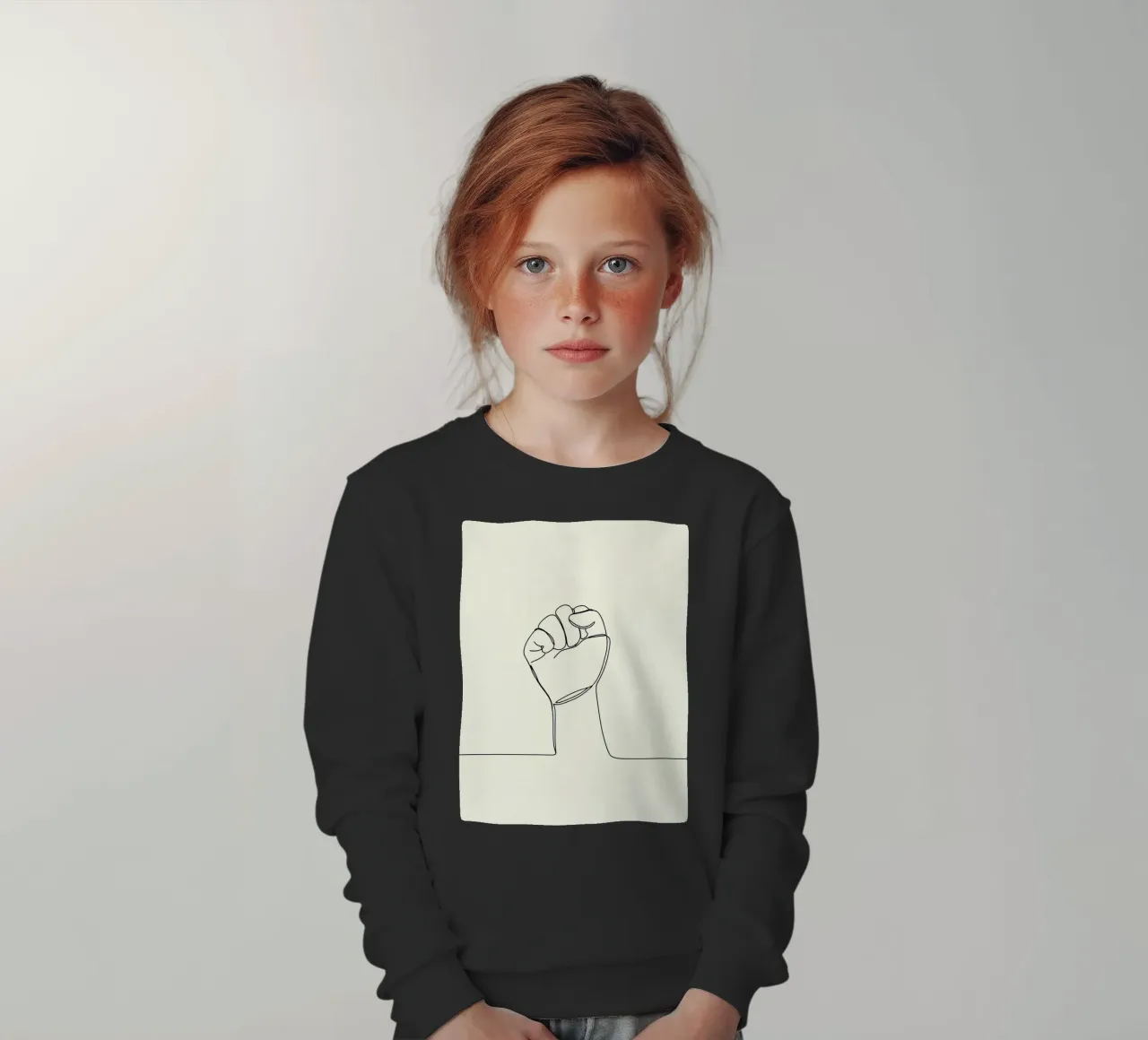 Unity - Line art minimalista felpa bambino da Viv Line Art