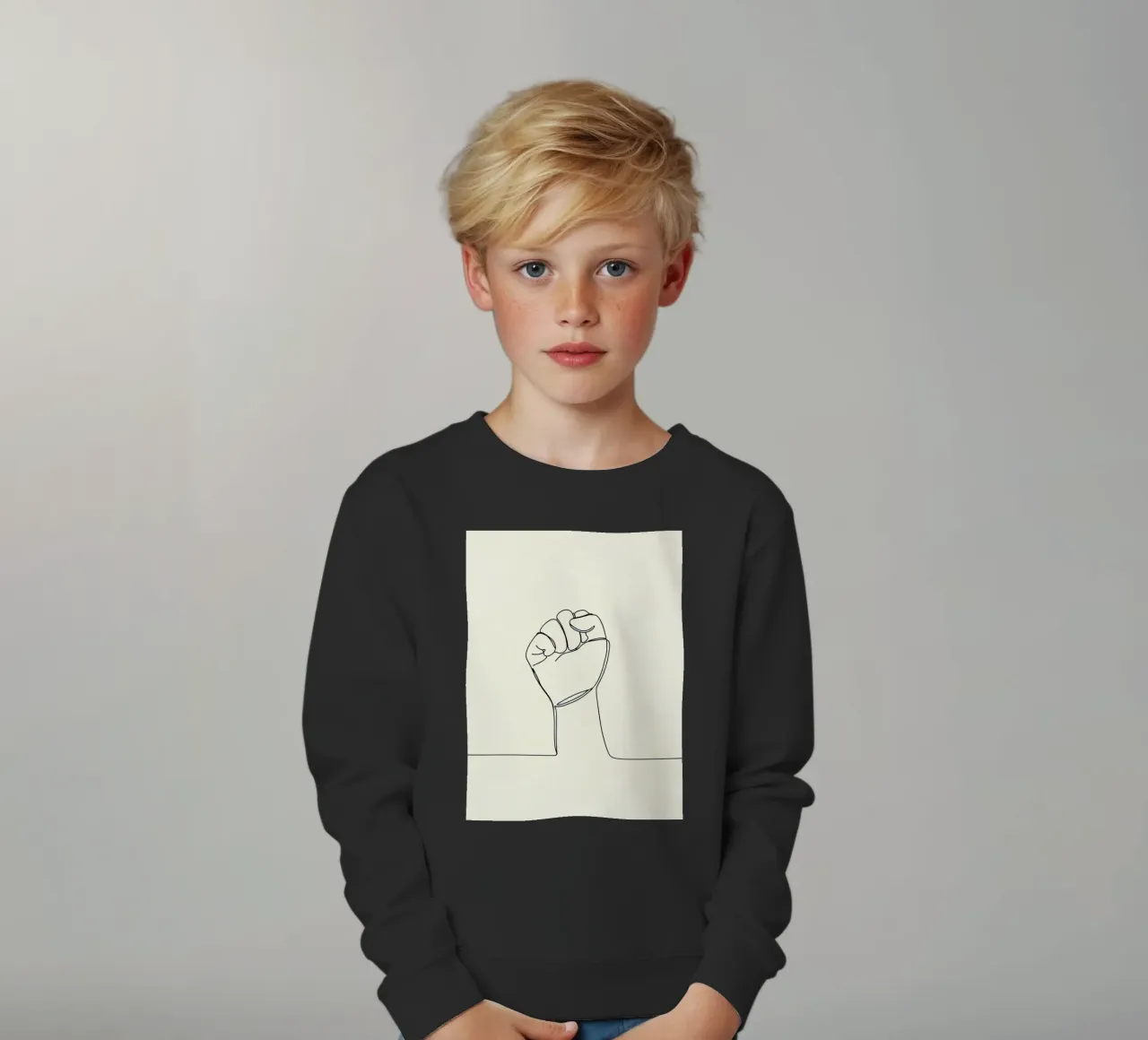 Unity - Line art minimalista felpa bambino da Viv Line Art