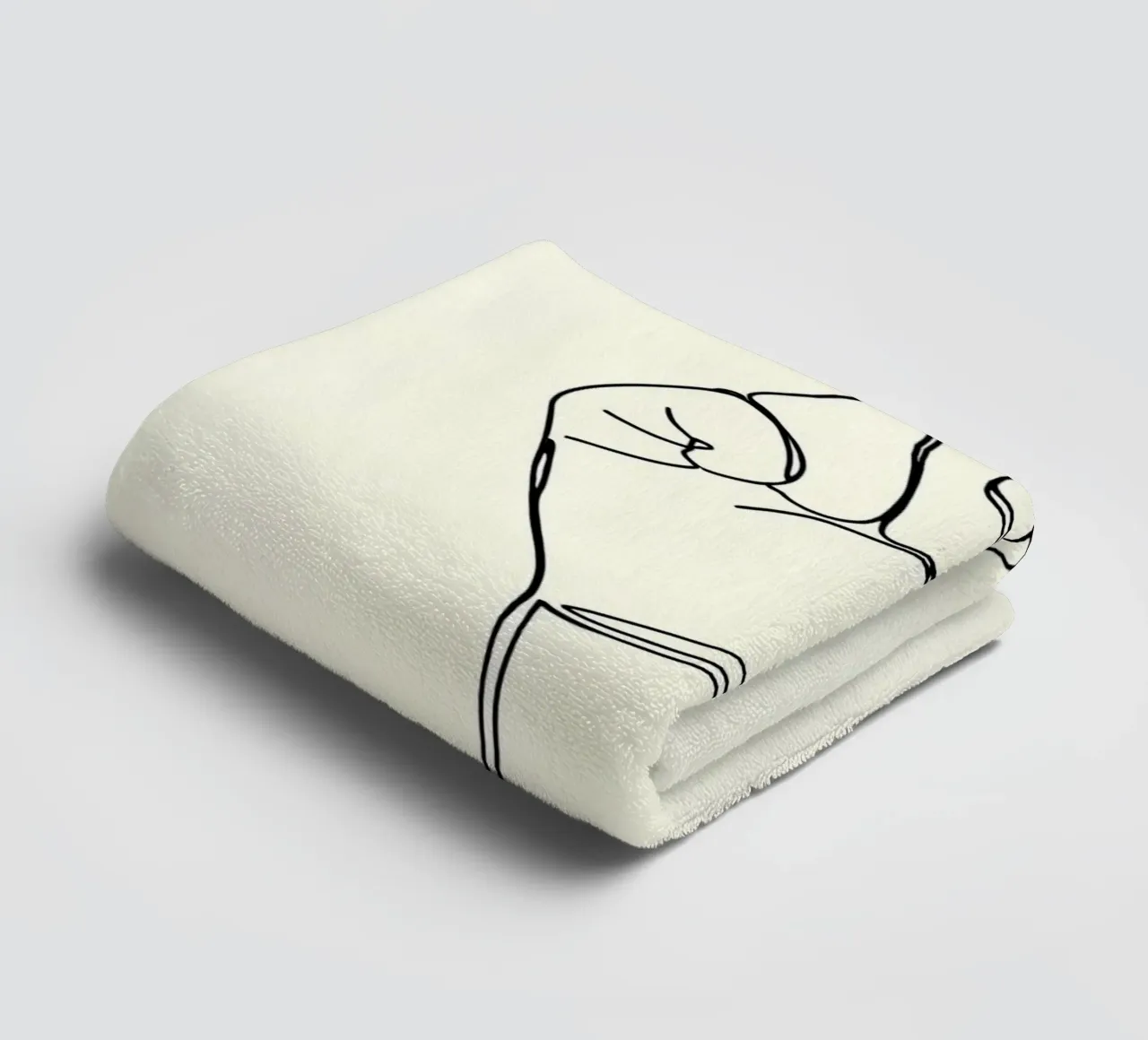 Unity - Line art minimalista asciugamano da bagno da Viv Line Art