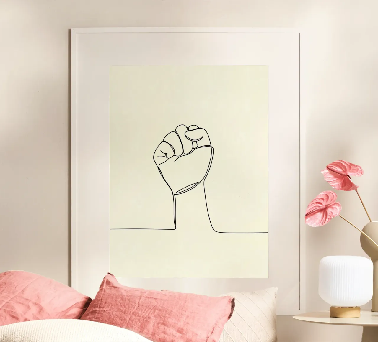 Unity - Line art minimalista carta hahnemühle da Viv Line Art