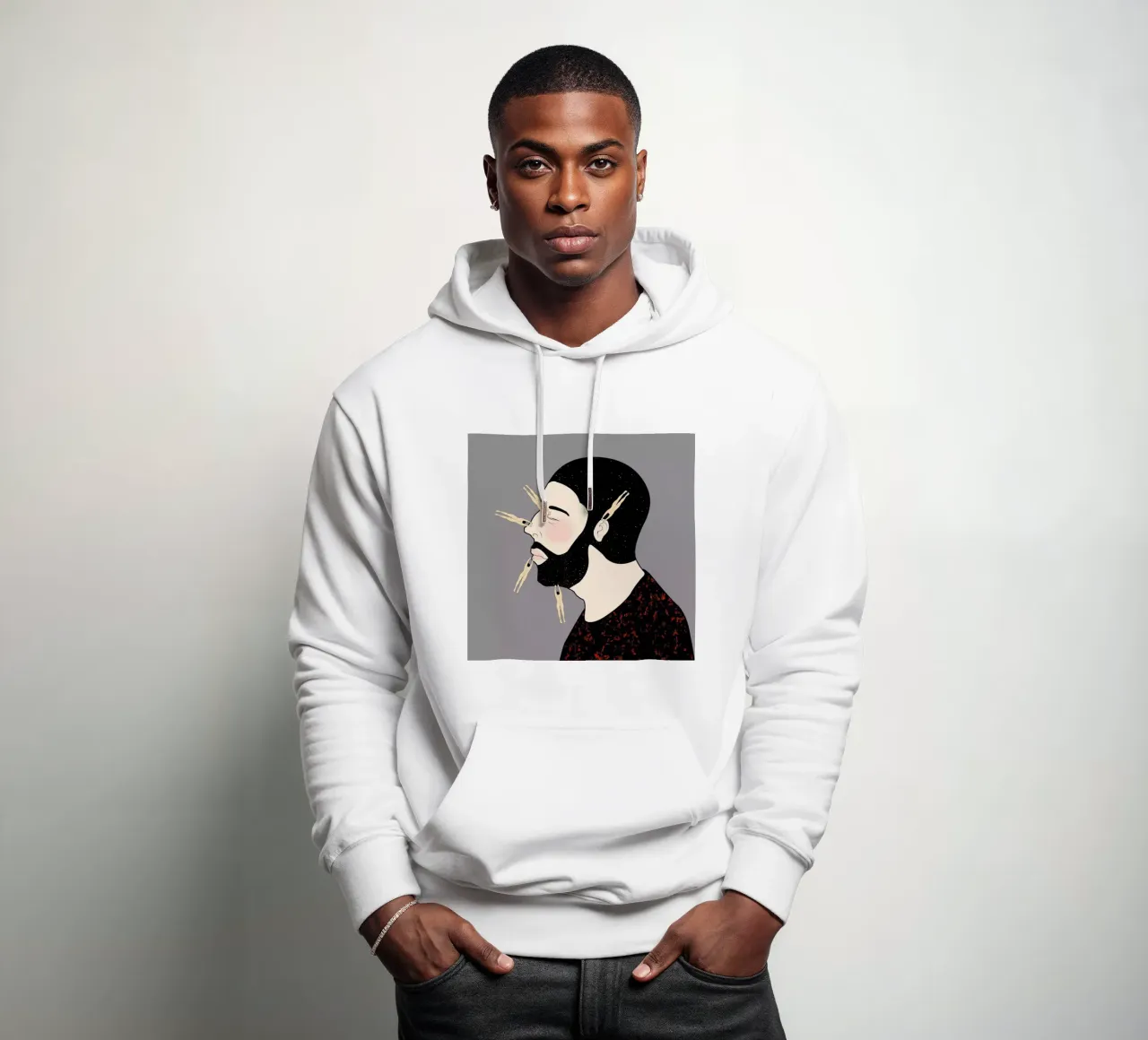 Peg felpa con cappuccio da Ruei