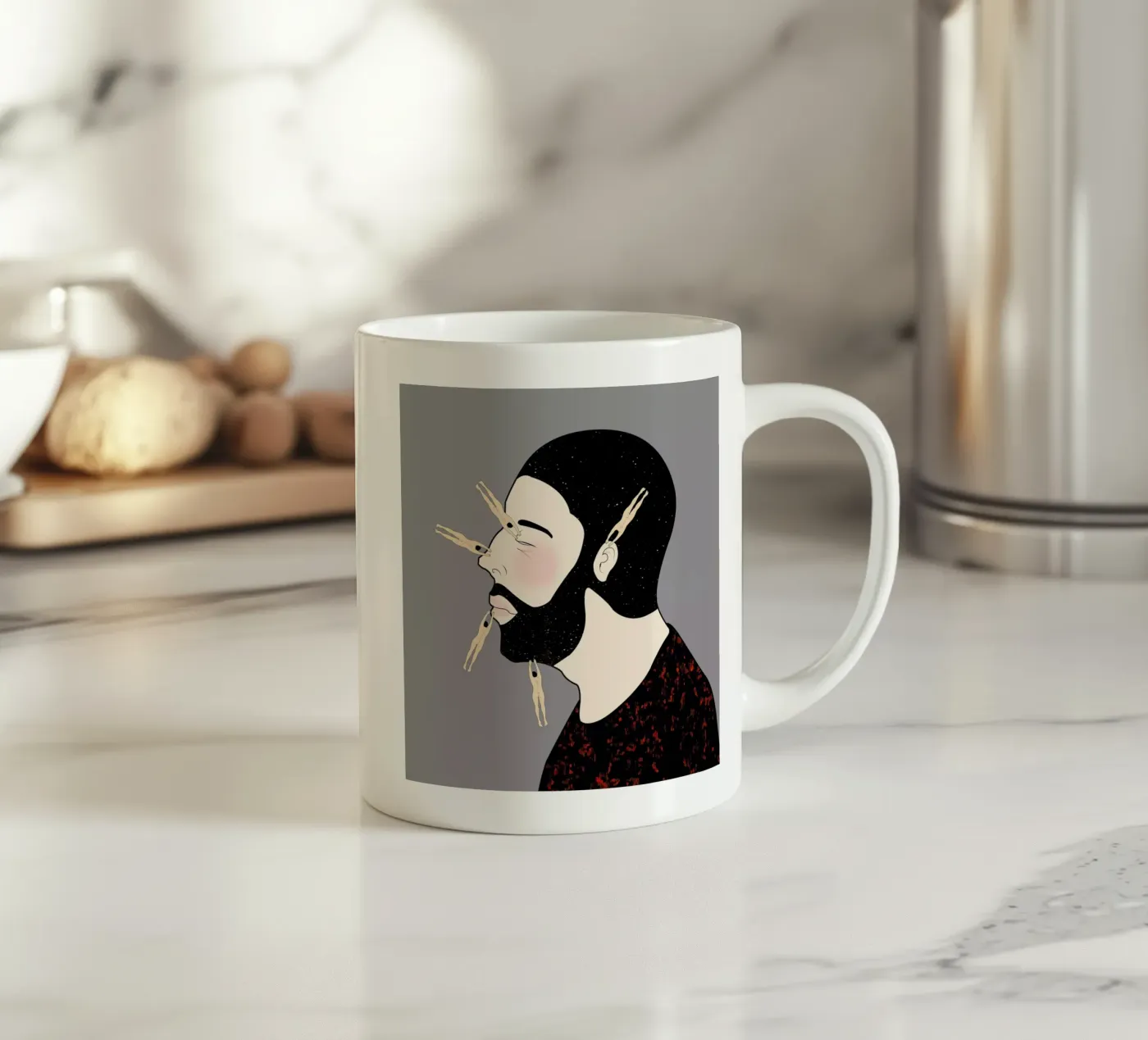 Peg ceramic mug by Ruei