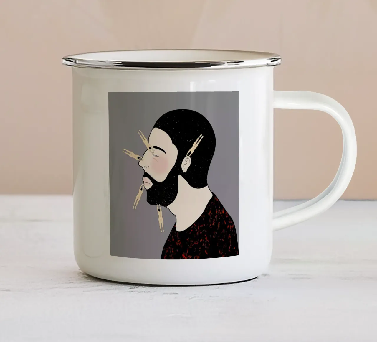 Peg taza de esmalte de Ruei