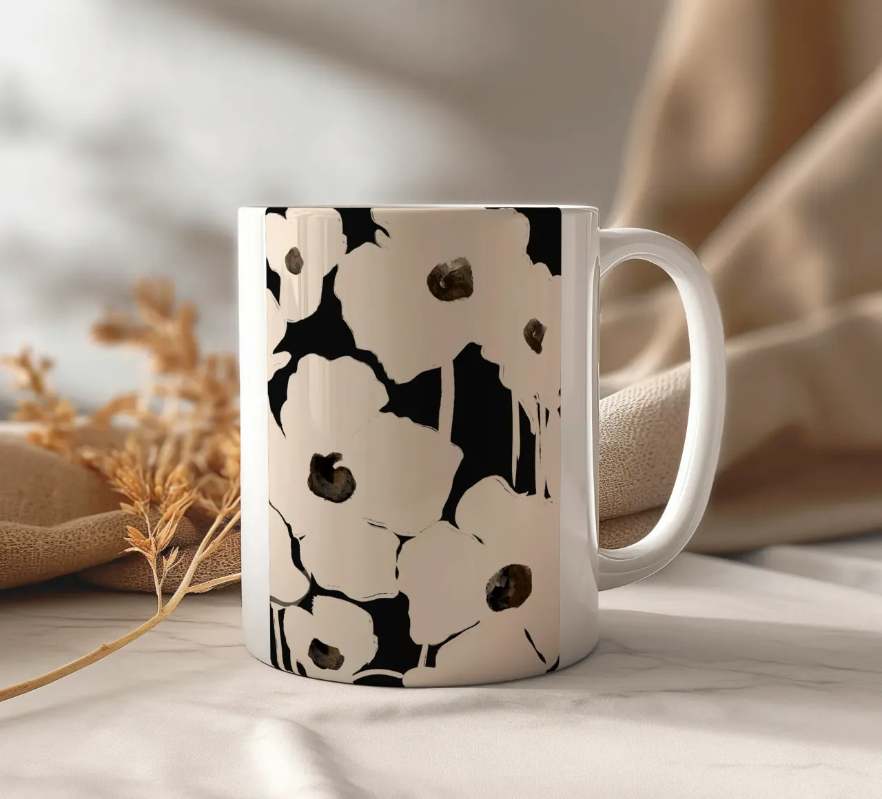 Fiori astratti tazza in ceramica da ThingDesign