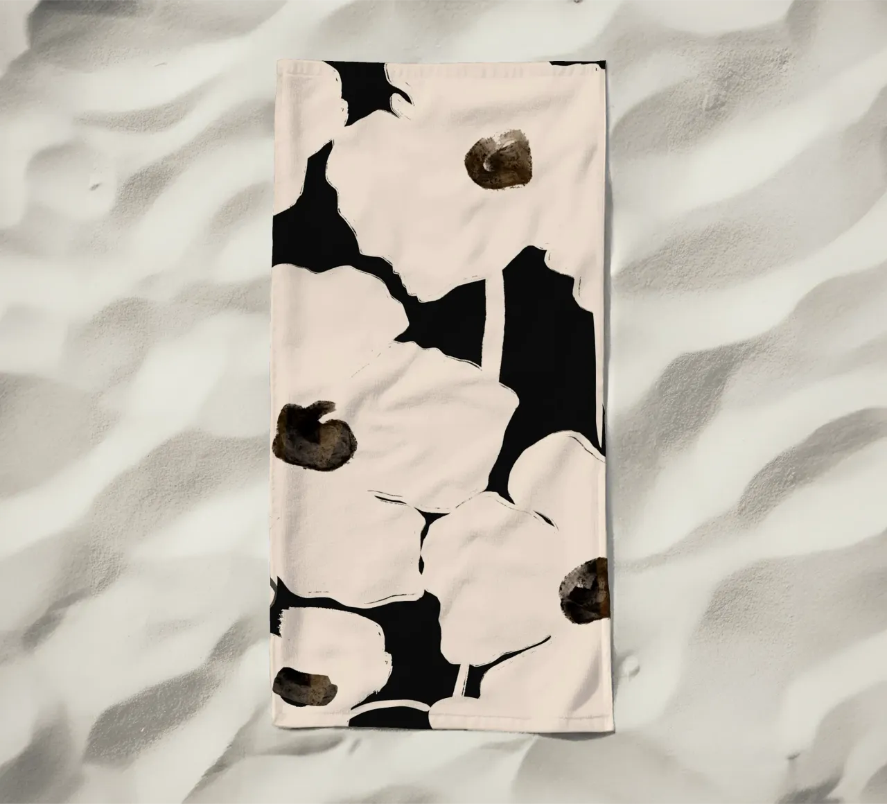 Fiori astratti telo mare da ThingDesign