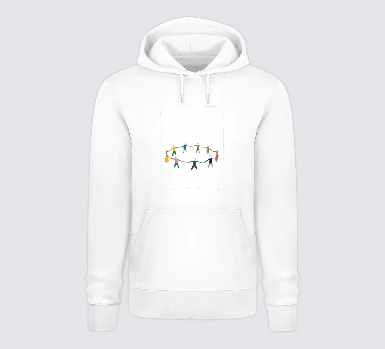 Persone unite - Line art minimalista felpa con cappuccio da Viv Line Art
