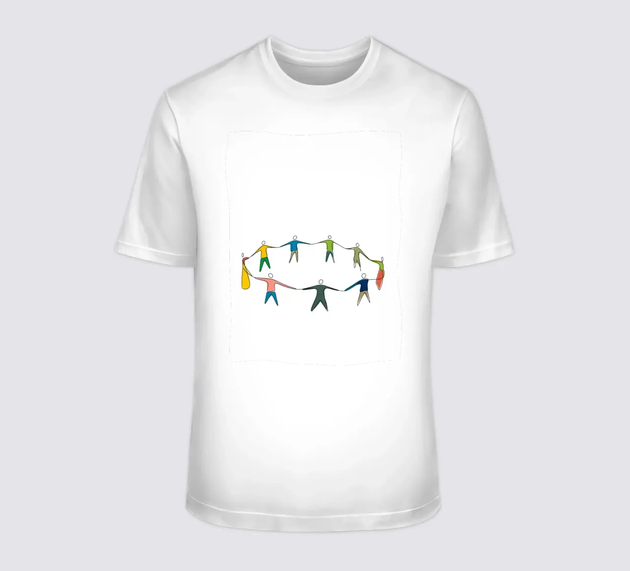 Persone unite - Line art minimalista t-shirt da Viv Line Art