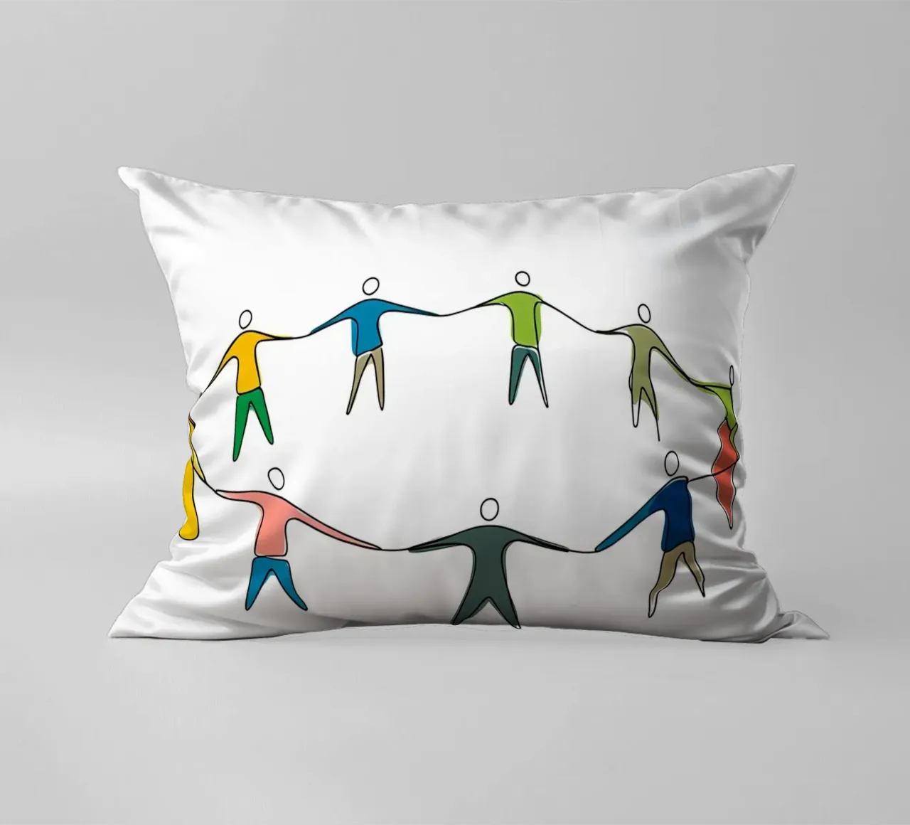 Persone unite - Line art minimalista cuscino da Viv Line Art