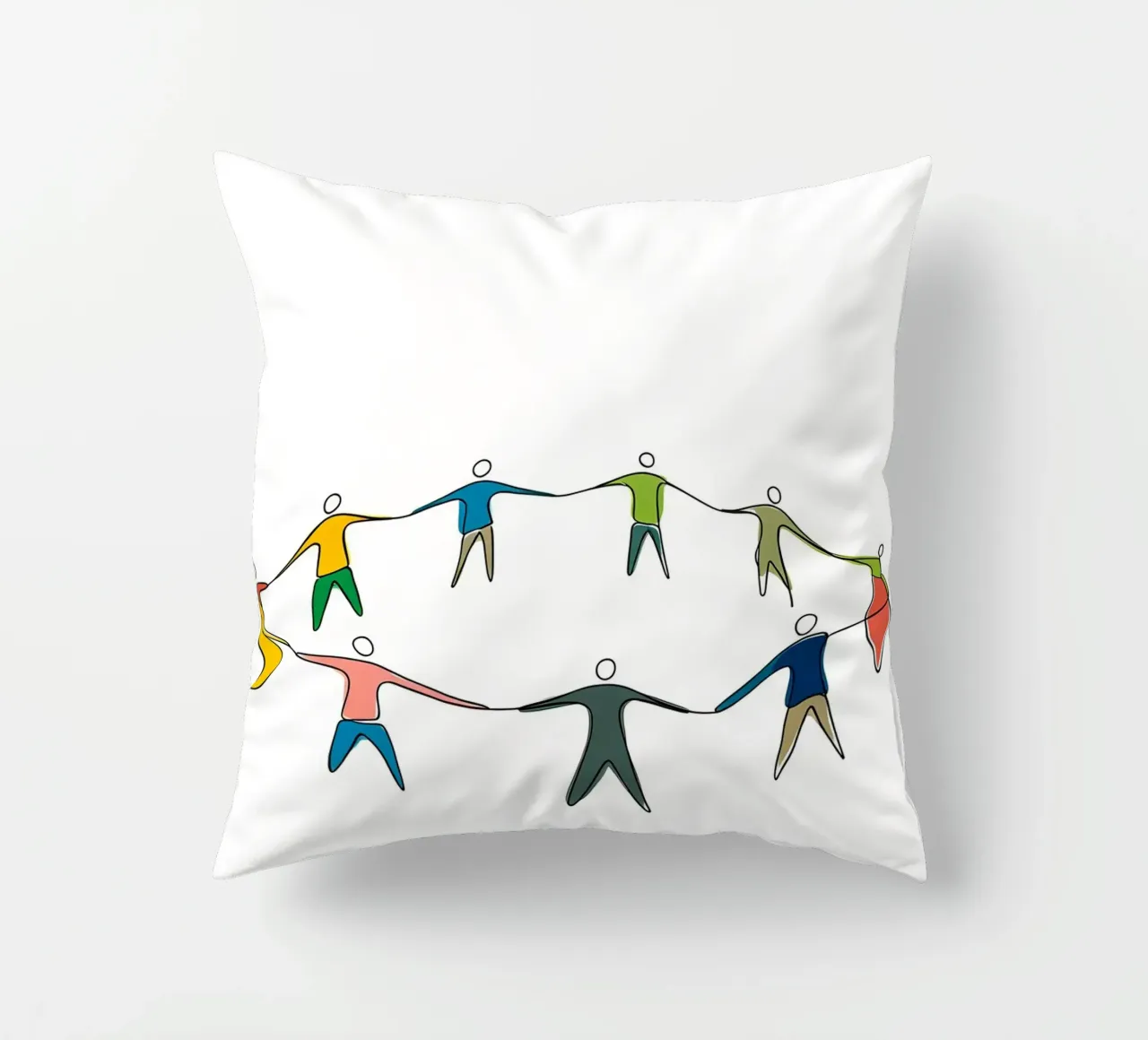 Persone unite - Line art minimalista cuscino da Viv Line Art