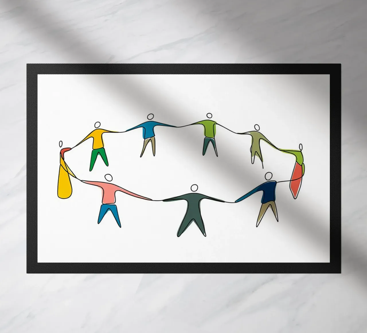 Persone unite - Line art minimalista zerbino da Viv Line Art