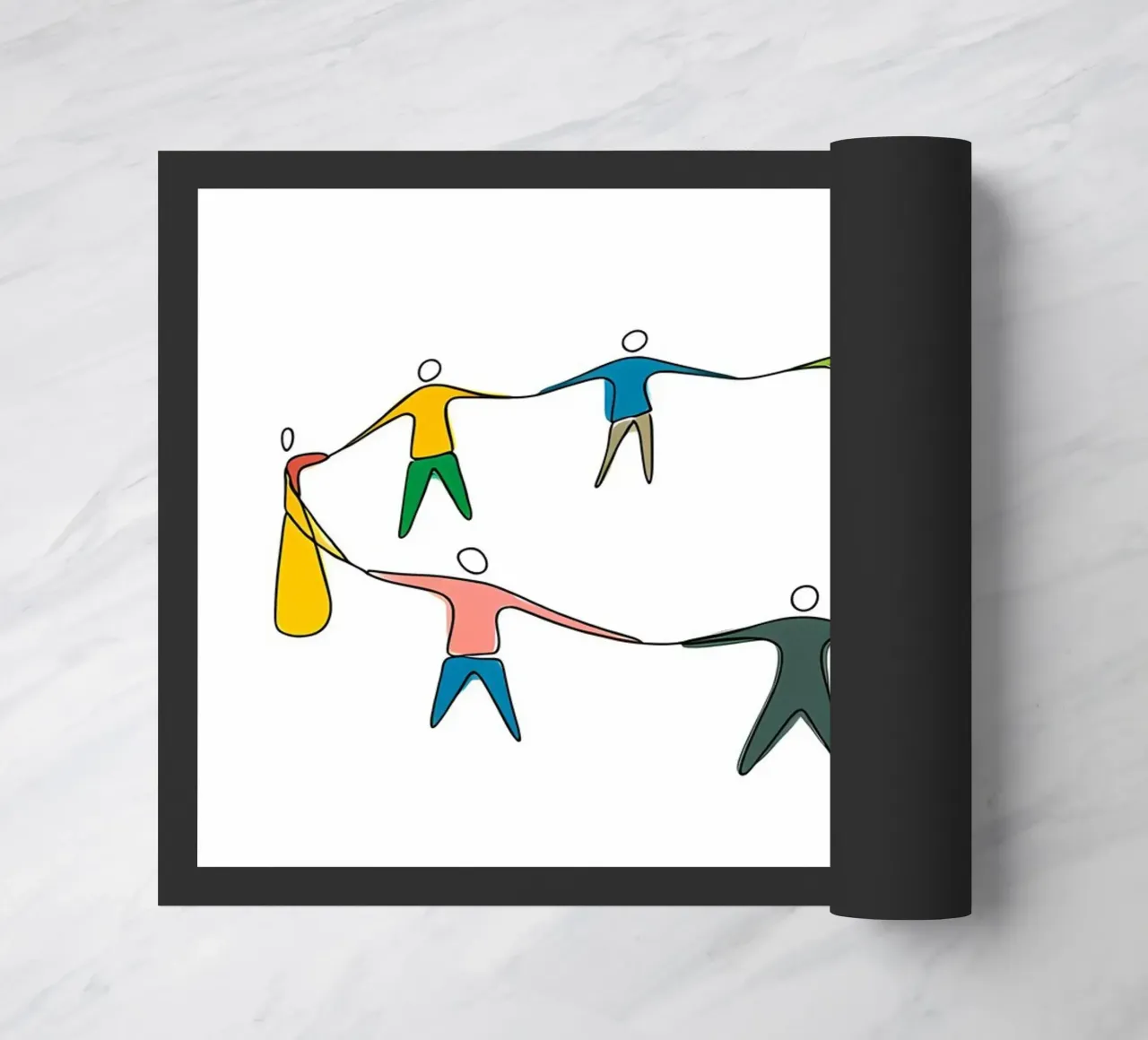 Persone unite - Line art minimalista zerbino da Viv Line Art