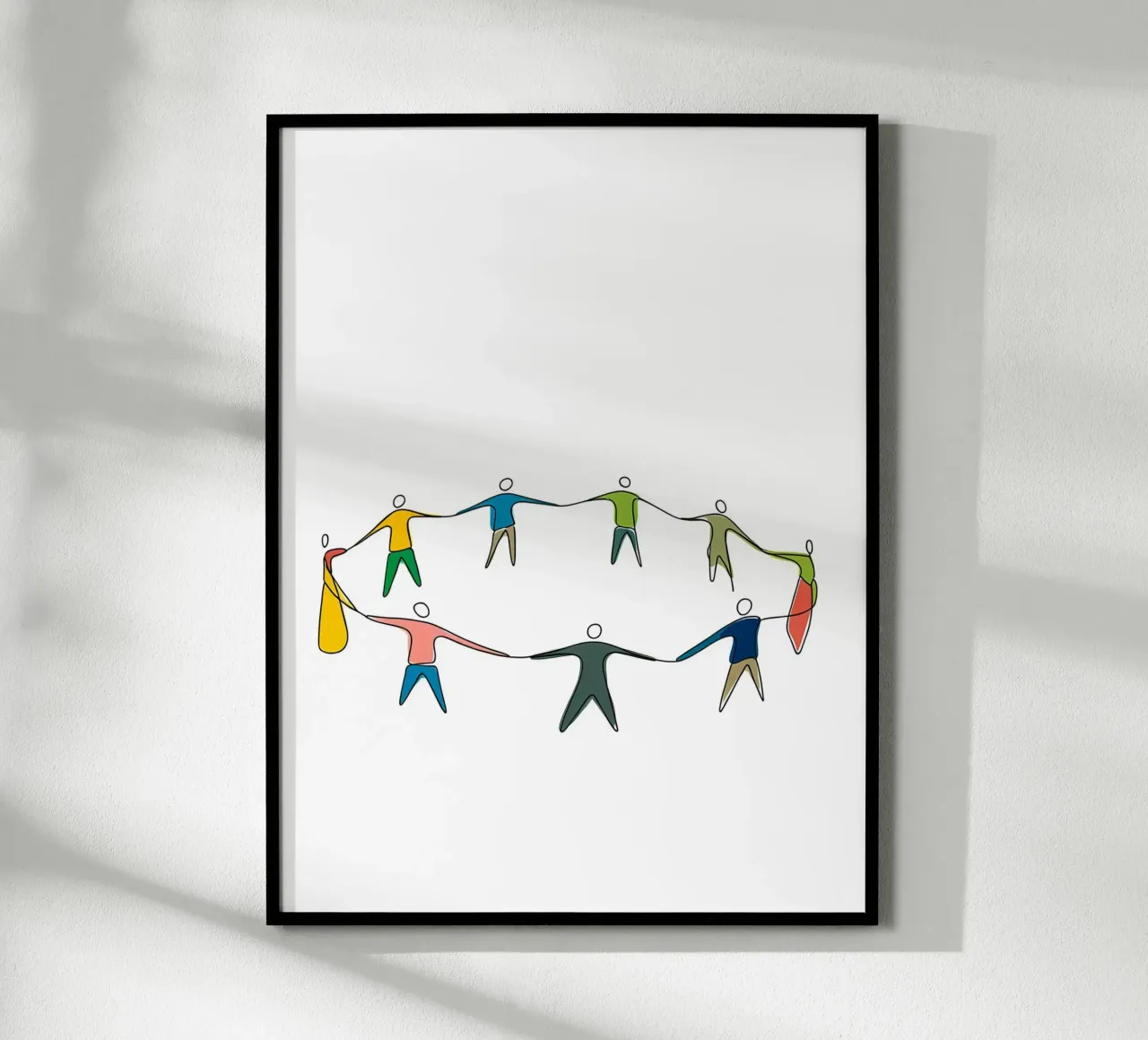 People Unity - Dessin au trait minimaliste hahnemühle de Viv Line Art