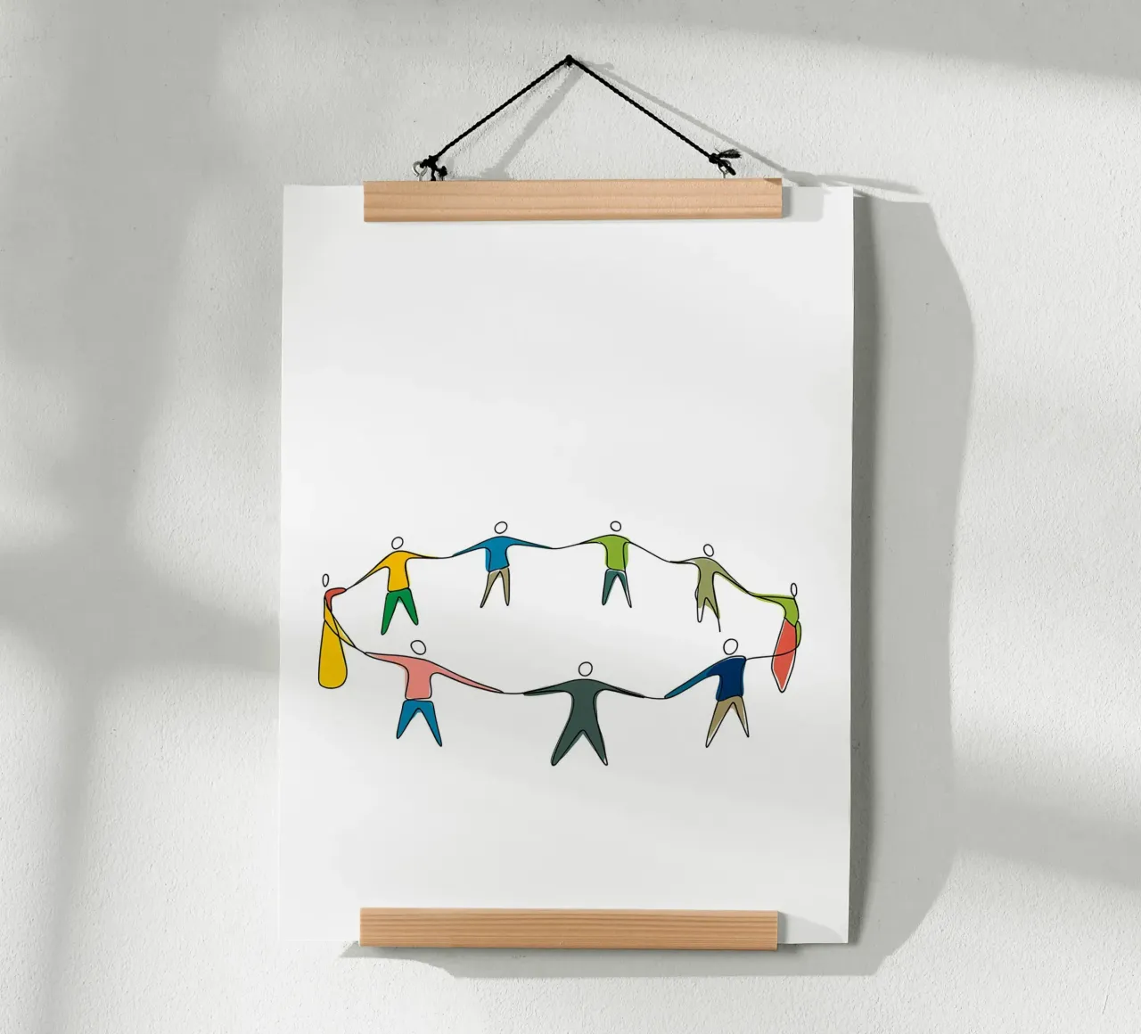 People Unity - Dessin au trait minimaliste hahnemühle de Viv Line Art