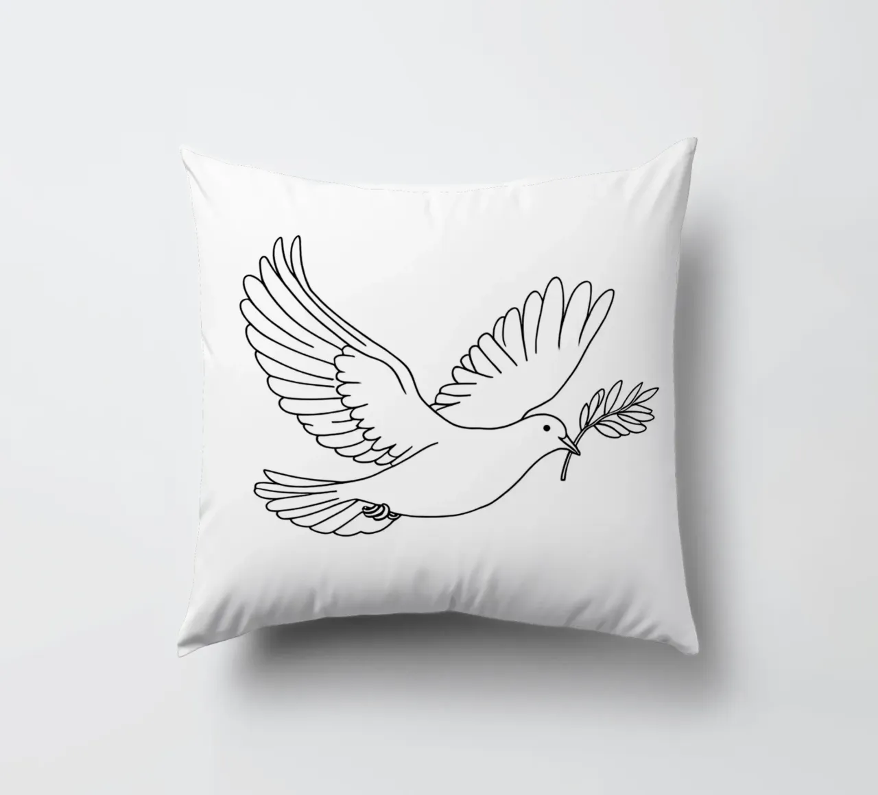 Uccello libero - Line art minimalista cuscino da Viv Line Art
