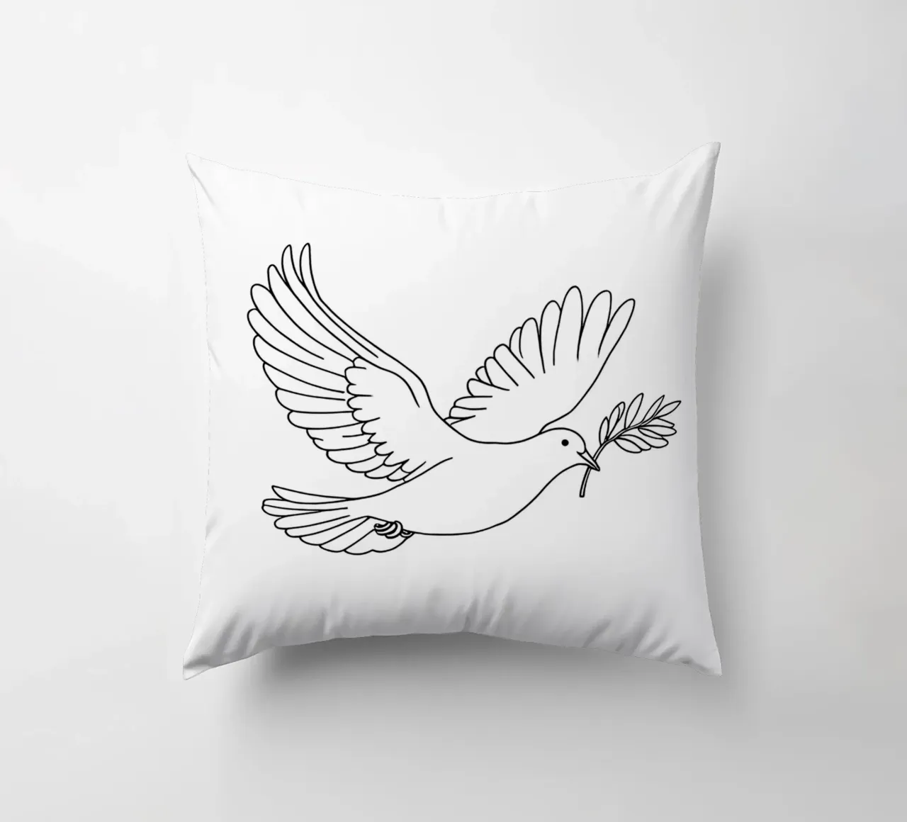 Uccello libero - Line art minimalista cuscino da Viv Line Art