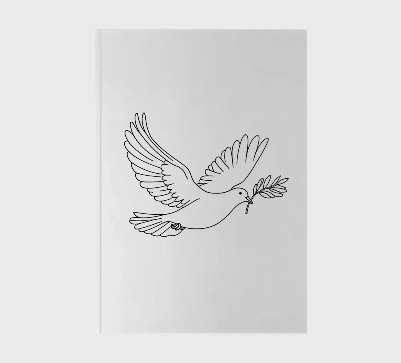 Oiseau libre - Dessin au trait minimaliste carnet de notes de Viv Line Art