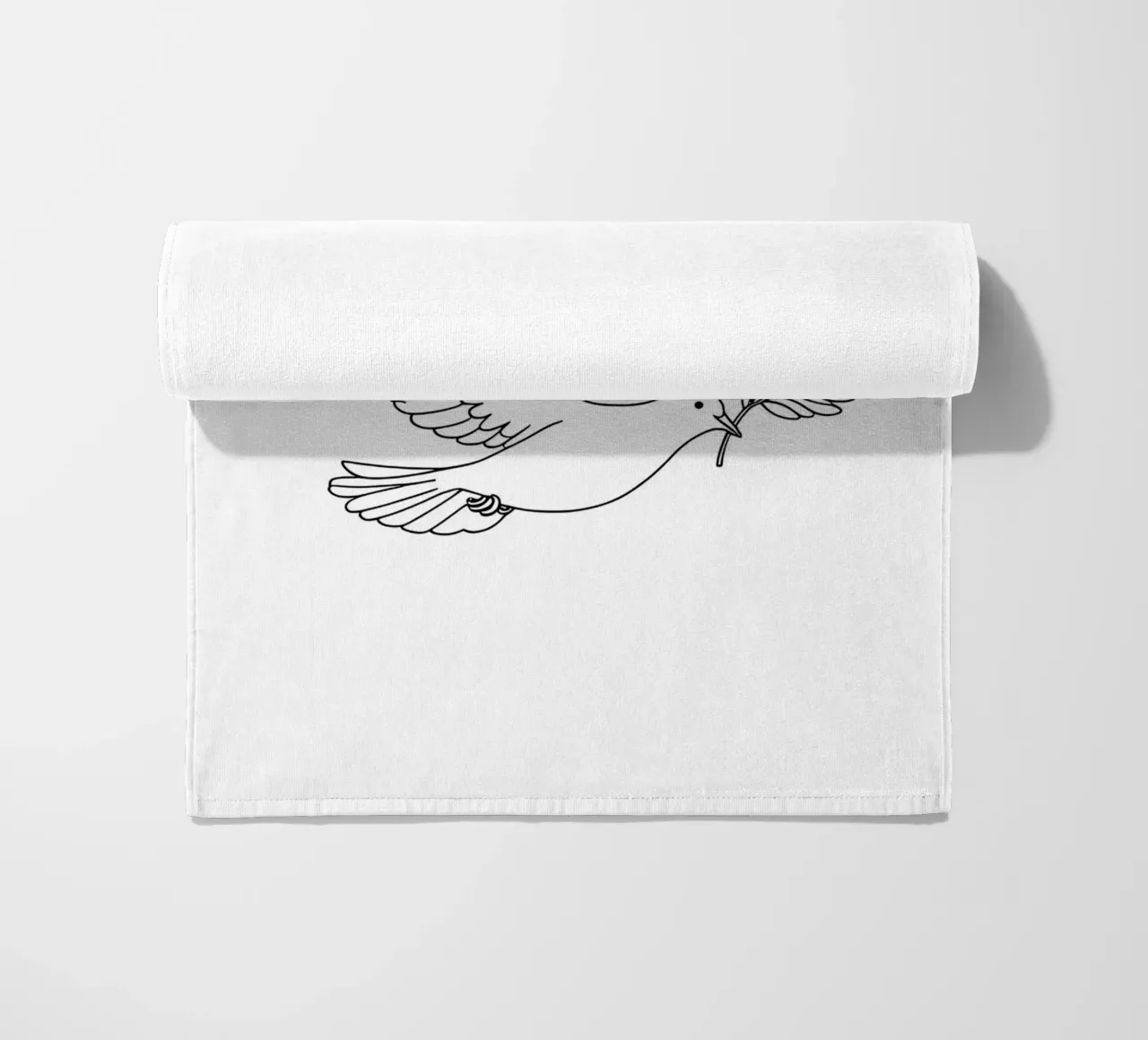 Free Bird - Minimalist Line Art beach towel by Viv Line Art