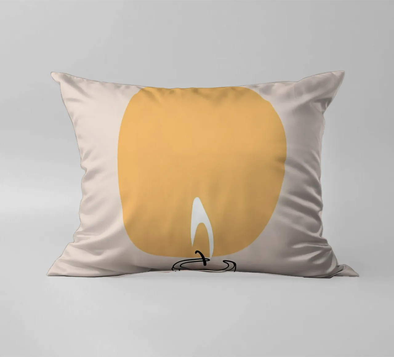 Luce di candela - Line art minimalista cuscino da Viv Line Art