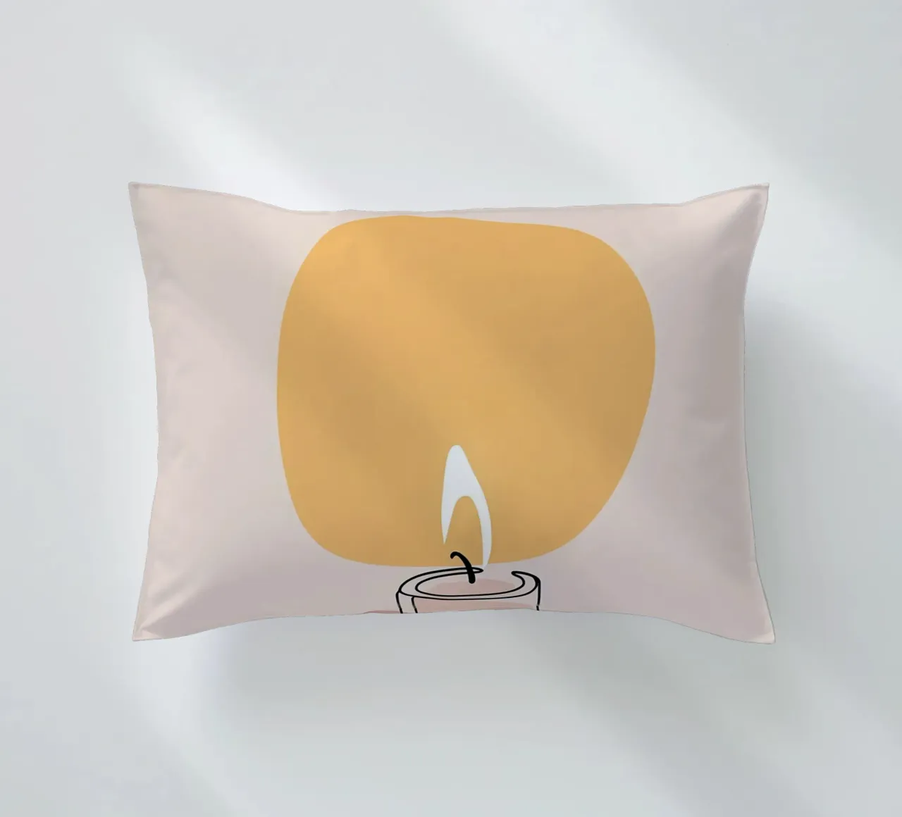 Luce di candela - Line art minimalista cuscino da Viv Line Art