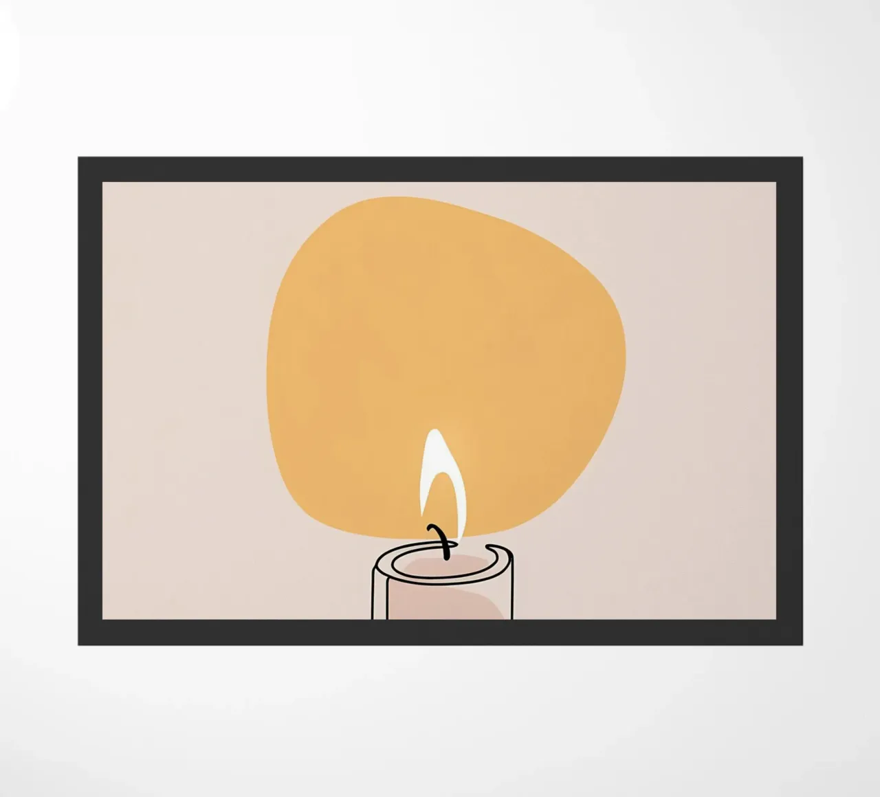 Luce di candela - Line art minimalista zerbino da Viv Line Art