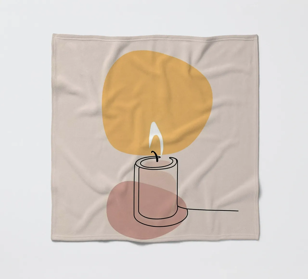 Luce di candela - Line art minimalista coperta in pile da Viv Line Art